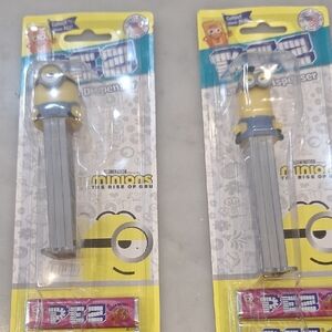 New Minions PEZ Dispenser Set 2Qty Different Styles Included 3 Qty Refills‎ W Ea